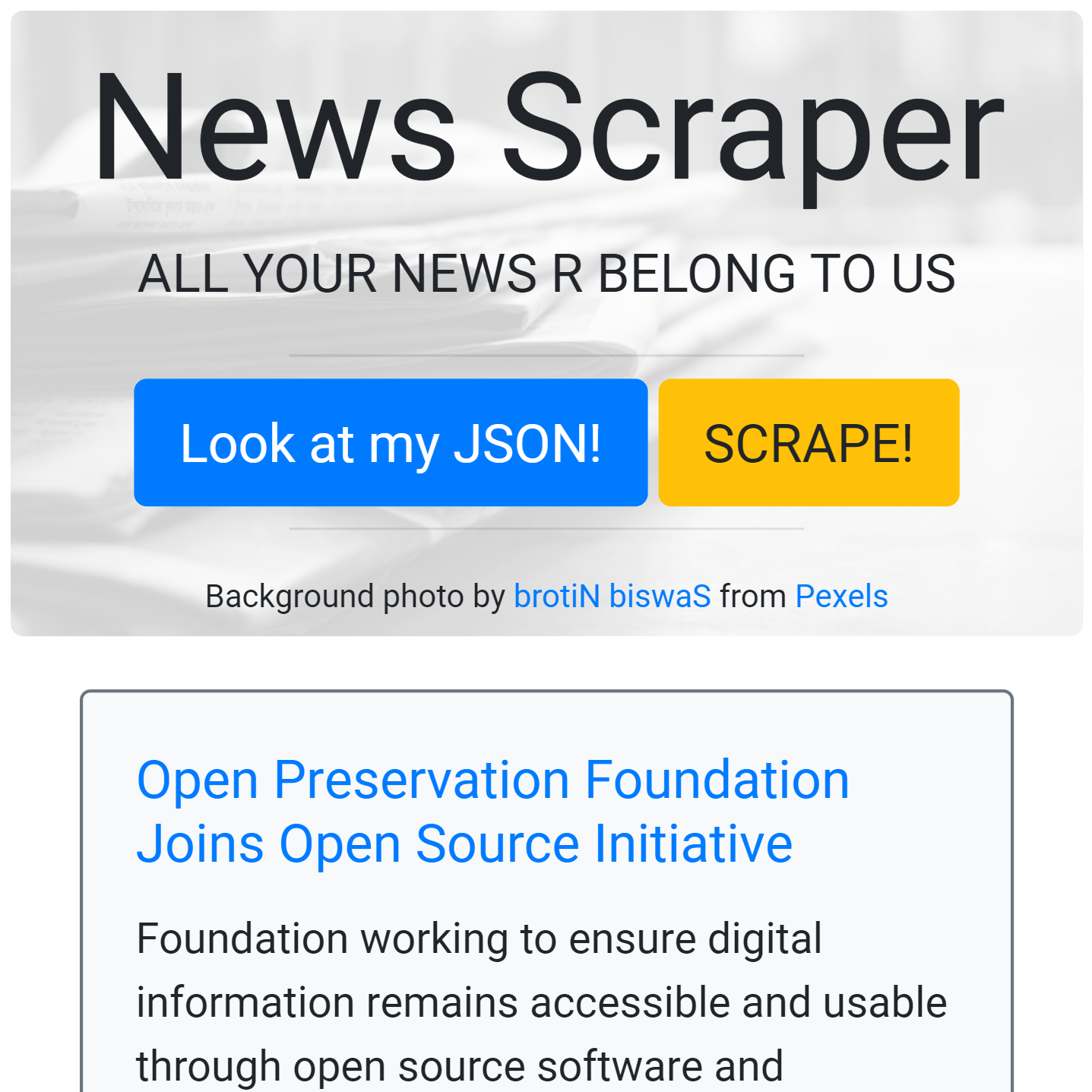 Newsdredger App